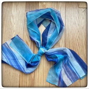 Vintage Blues Sheer Scarf